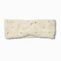 Ivory Fuzzy Sparkle Headwrap ,