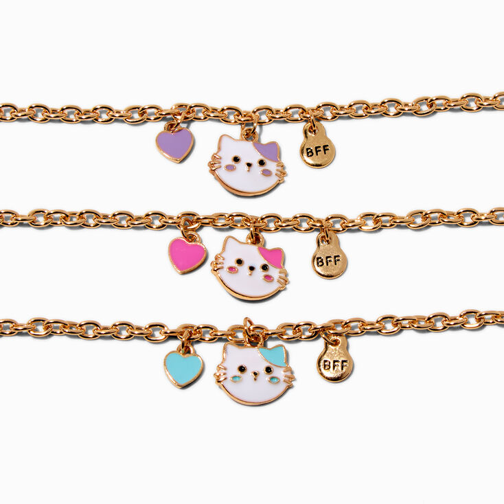 Best Friends Cat Charm Bracelets - 3 Pack,