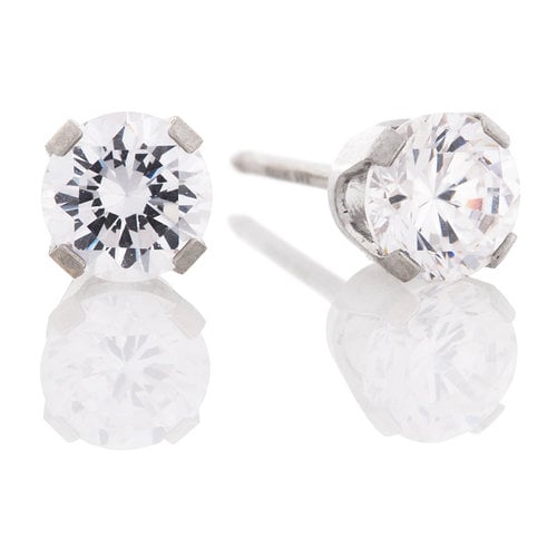 Ear Piercing Kits Claire S Us 14kt White Gold 5mm Cz