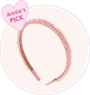 Faceted Bead Headband - Pink