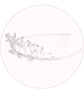 Silver Pearl Ice Princess Tiara