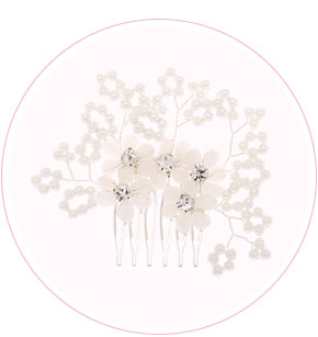 Pearl Flower Hair Comb