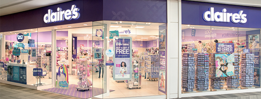 A Claire's Store counter