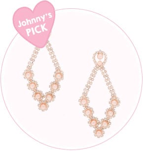Rose Gold Pearl 2.5 Chandelier Drop Earrings