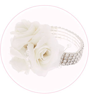 Silver Rhinestone Corsage