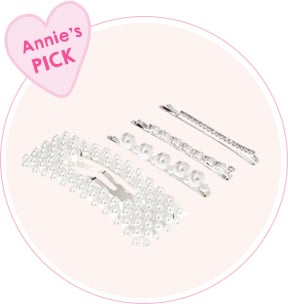 Silver Pearl Bobby Pins & Snap Clip - 4 Pack