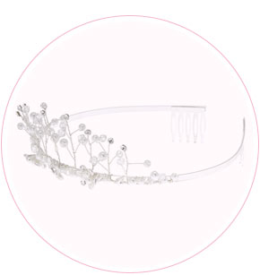 Silver Pearl Ice Princess Tiara