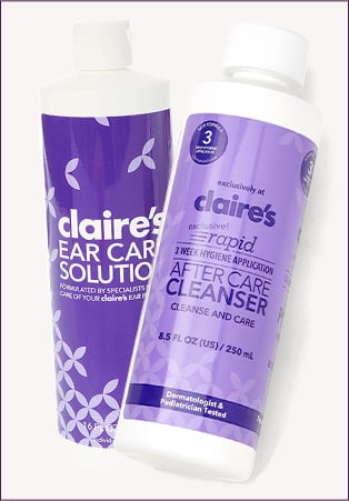  Claire's 16 Fl Oz Aftercare Ear Piercing Cleaner Solution –  Designed to Avoid Infections on Pierced Ears, Nose Piercings, and Belly  Button Piercings – Ideal Hole Cleaner for Piercings : Beauty