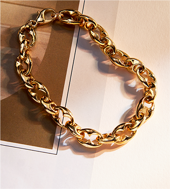 Gold chain bracelet