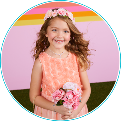 Baby fancy flower kylie headbands with clear jewel detail