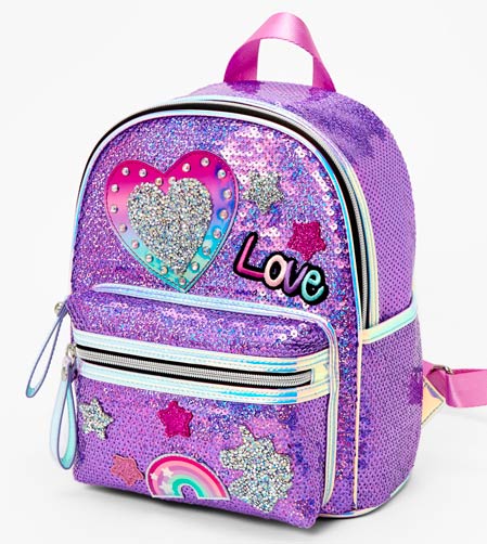small girl backpacks
