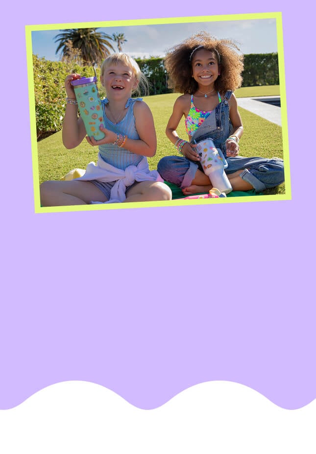 Girls wearing summer accessories