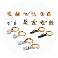 Hello Kitty ring, earrings, and necklace
