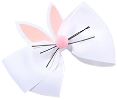 1. Easter Bunny Ears Bow Hair Clip