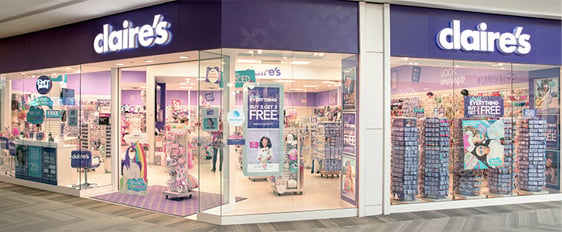 Claire's storefront