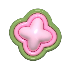 Pink and green star