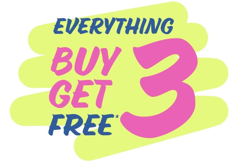 Buy 3 Get 3 Free*