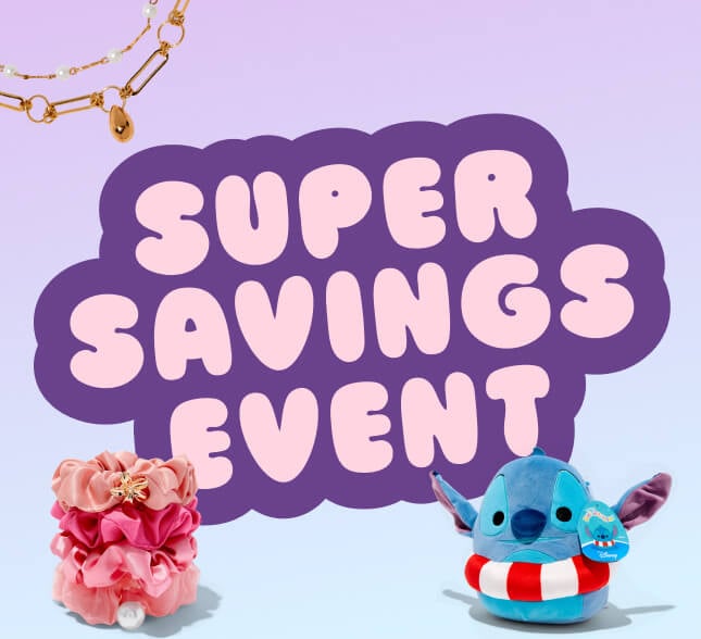 Super Savings Event - Spend Less - Get More - 60% Off: Shop Jewelry, Shop Hair, Shop Brands, Shop Beauty, Shop Bags & Keychains, Shop Accessories