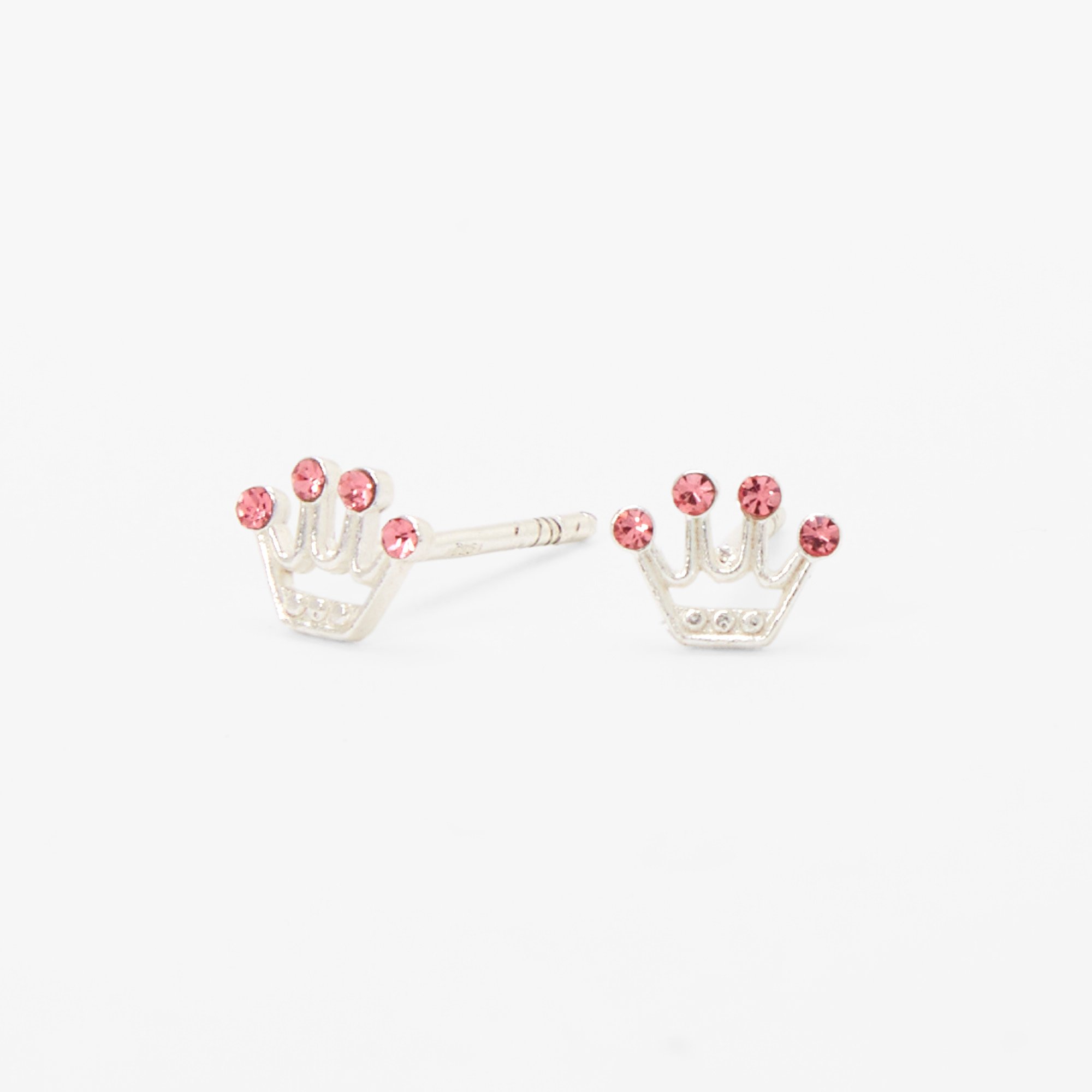 ピアス Crown Bead Stud Earrings #7122 925 Sterling Silver Crown Stud Earrings, Crown Earrings