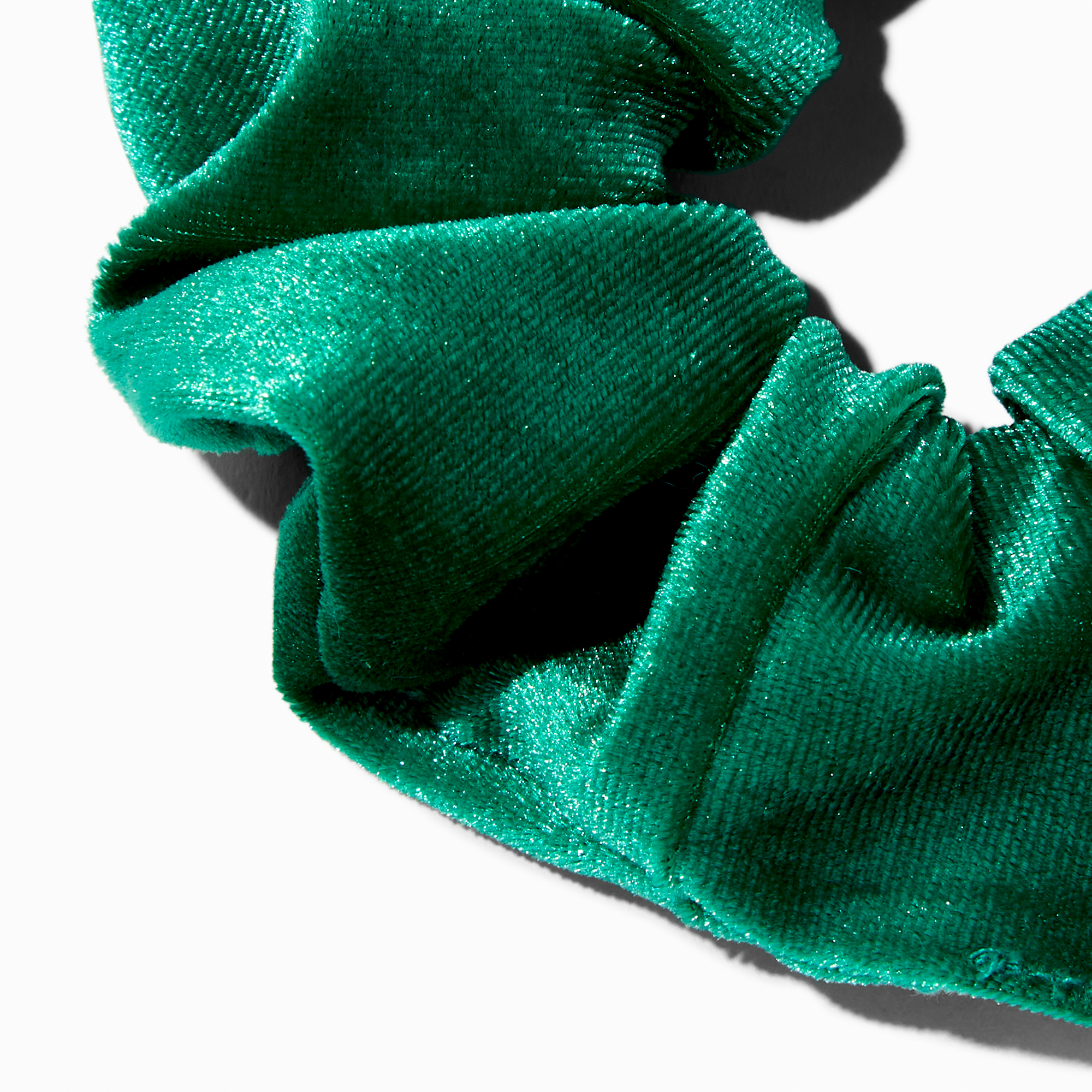 Medium Emerald Green Velvet Hair Scrunchie | Claire's US