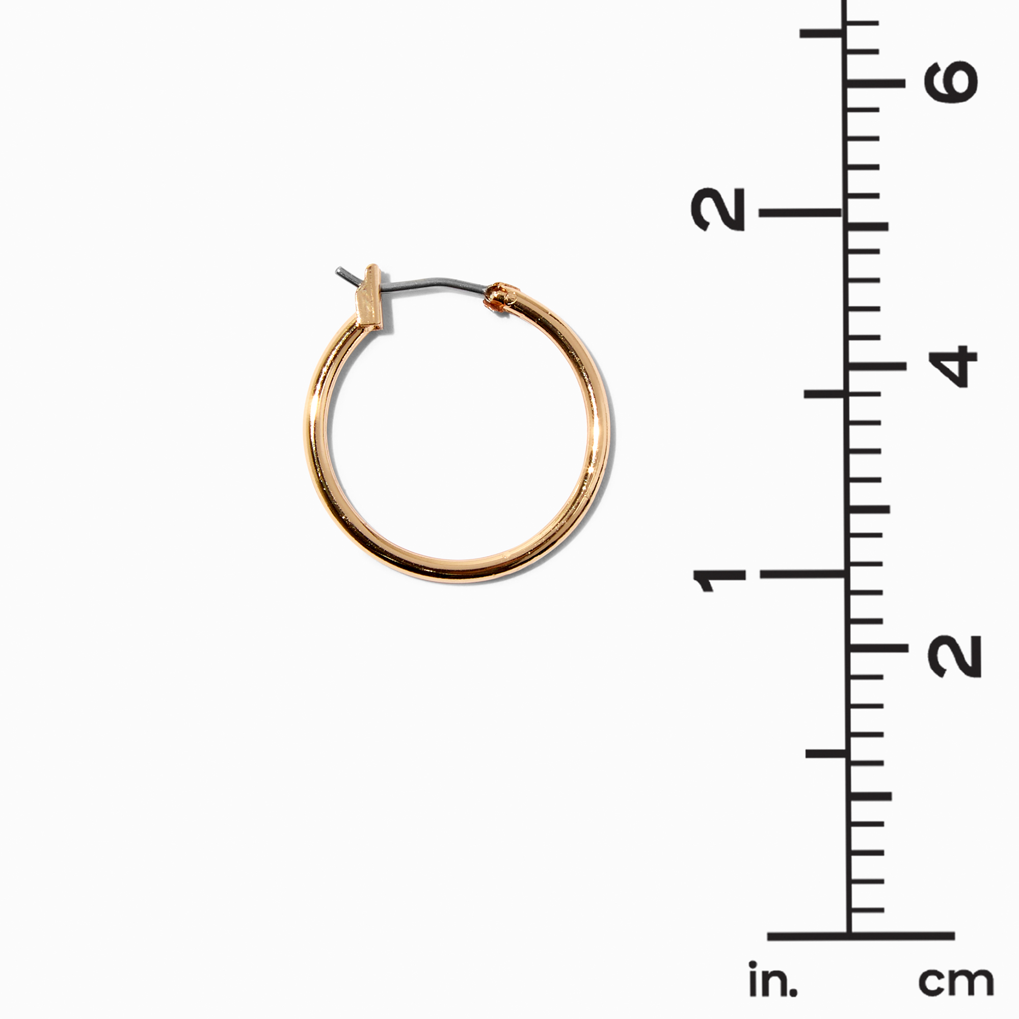 Gold-tone Graduated Hinge Hoop Earrings