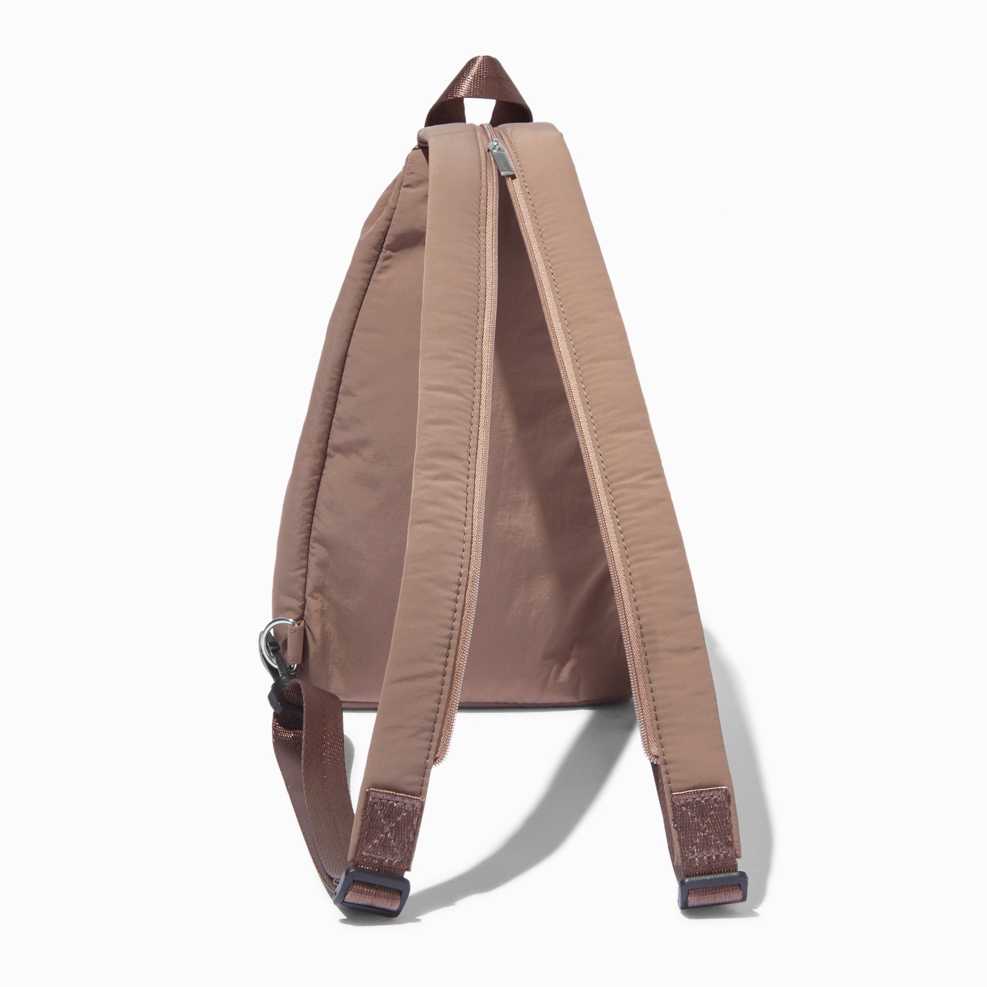 Taupe Nylon Crossbody Backpack