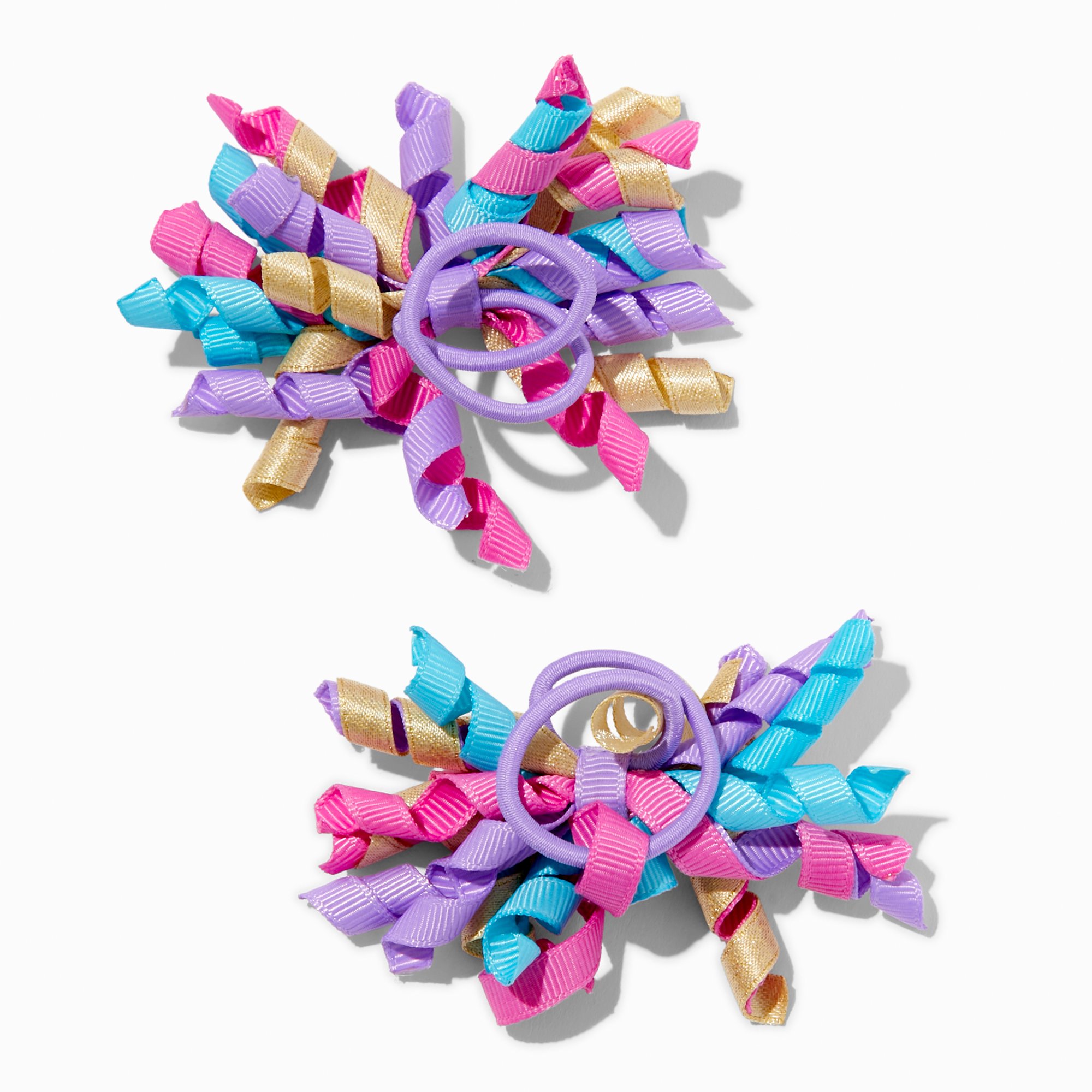 Claire's Club Party Curly Ribbon Hair Clips - 2 Pack