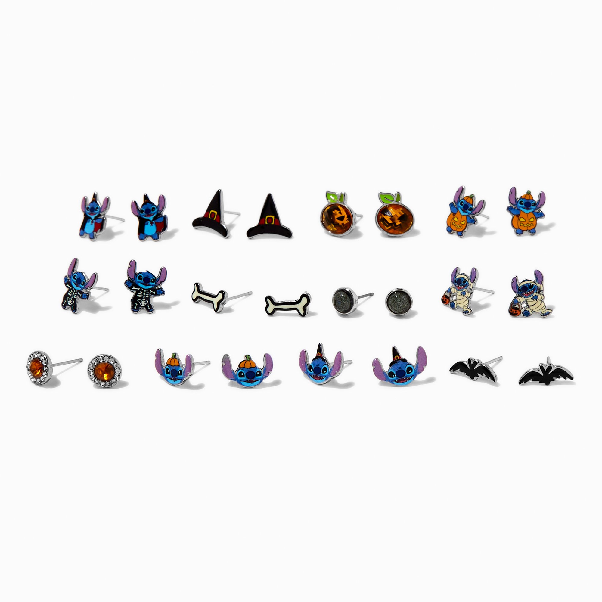 Disney Stitch Halloween Stud Earrings - 12 Pack