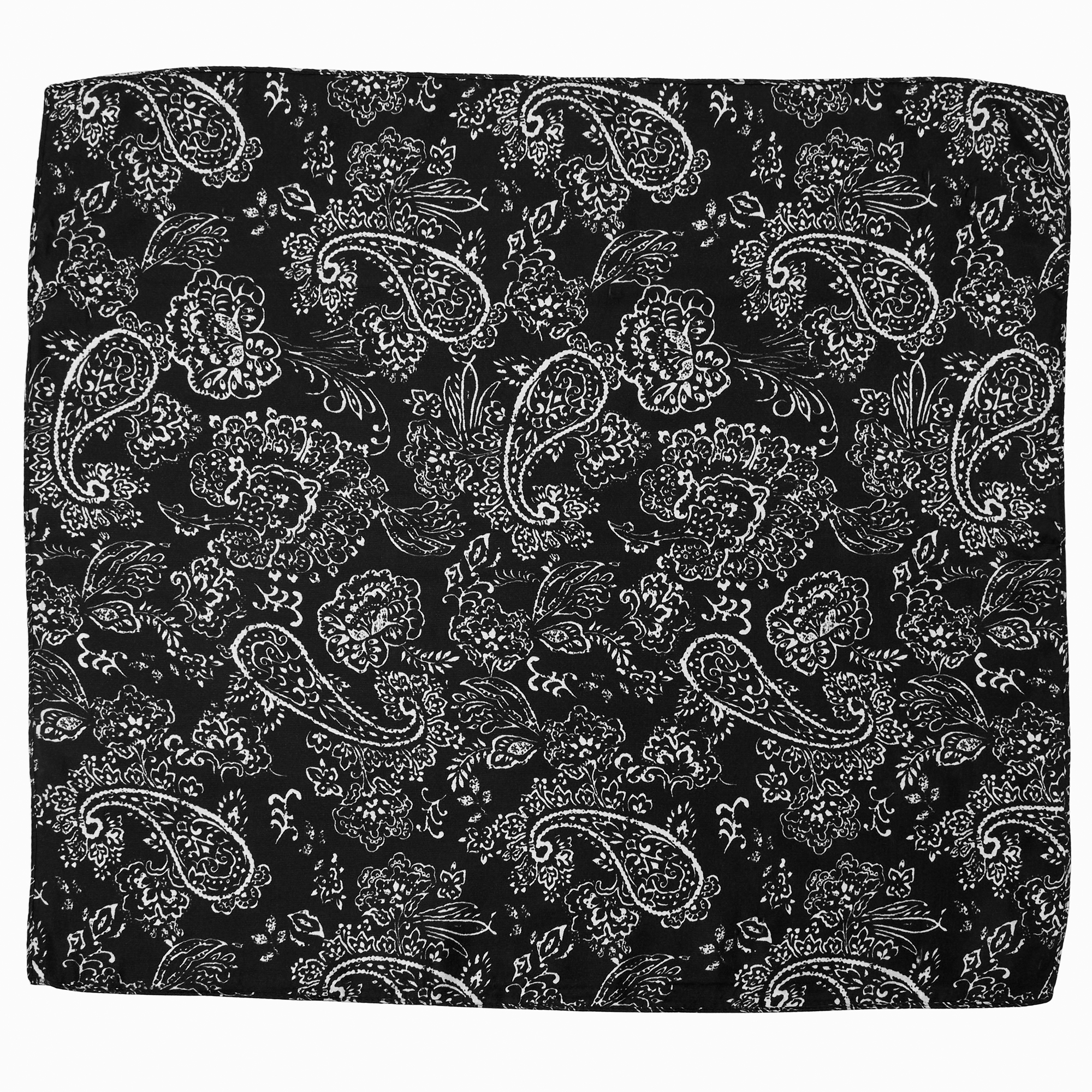 Black & White Paisley Bandana Headwrap