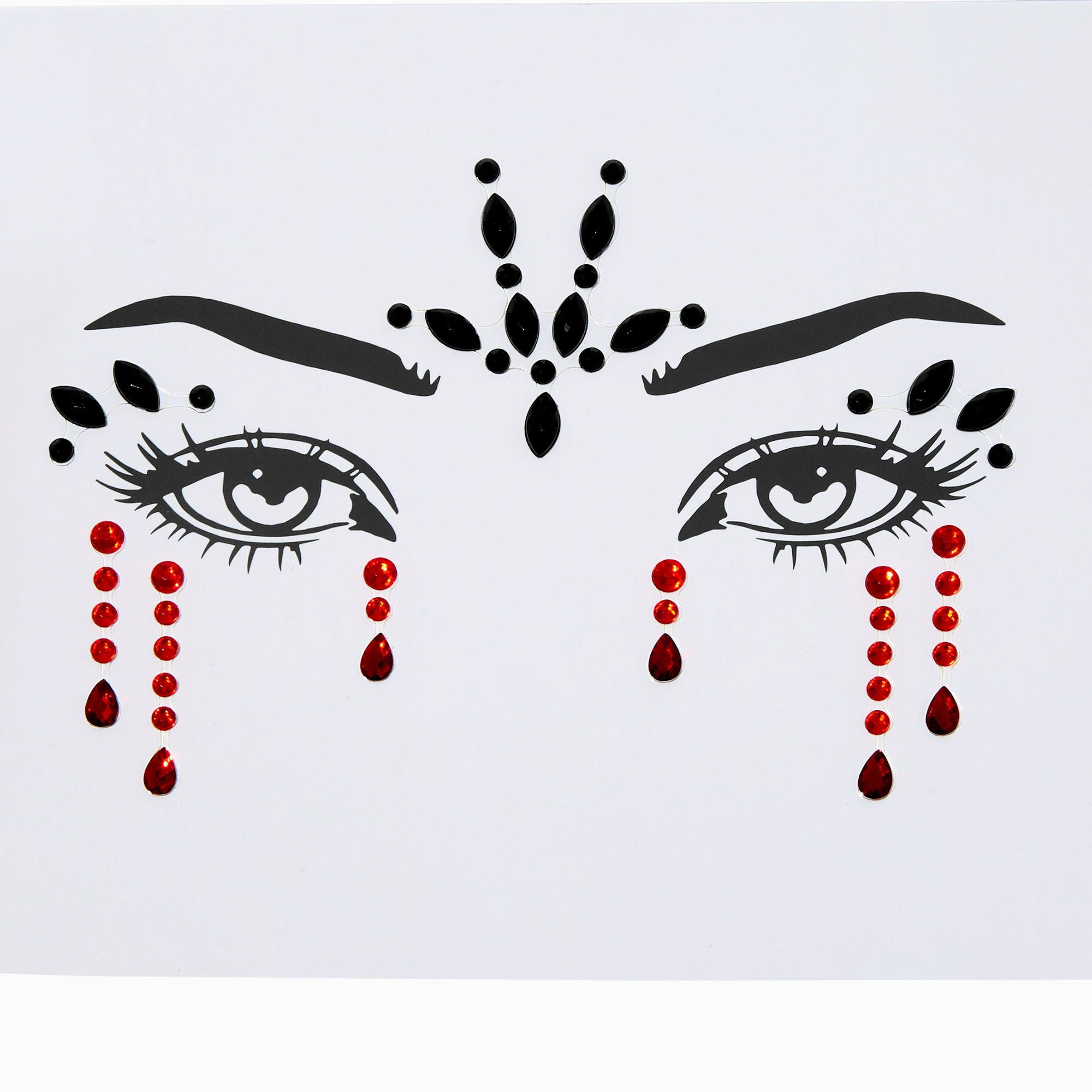 Black & Red Drip Eye Gems