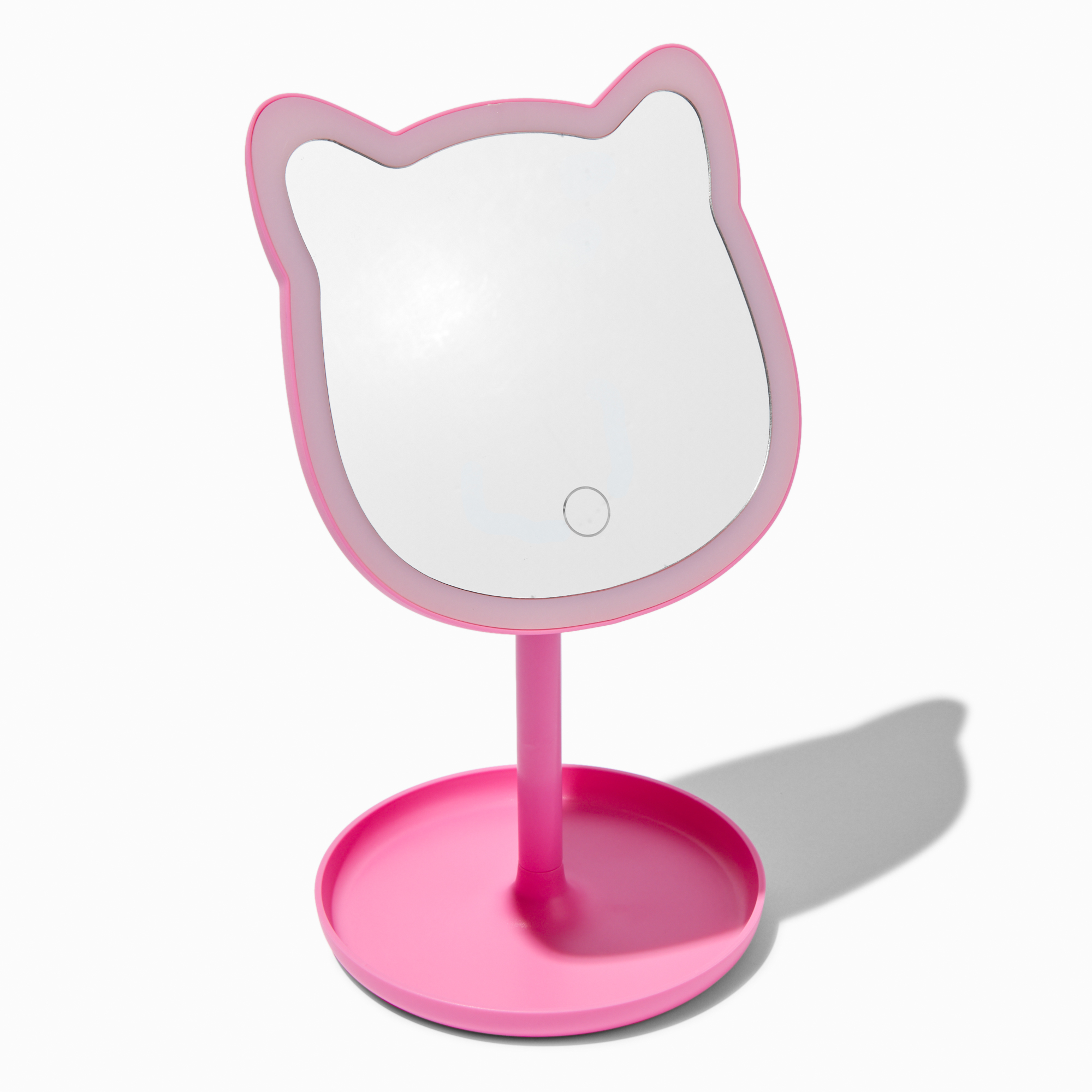 mirror9 アイコンフーディー　ピンク Pink Cat Shaped Light-Up Mirror | Claire's US