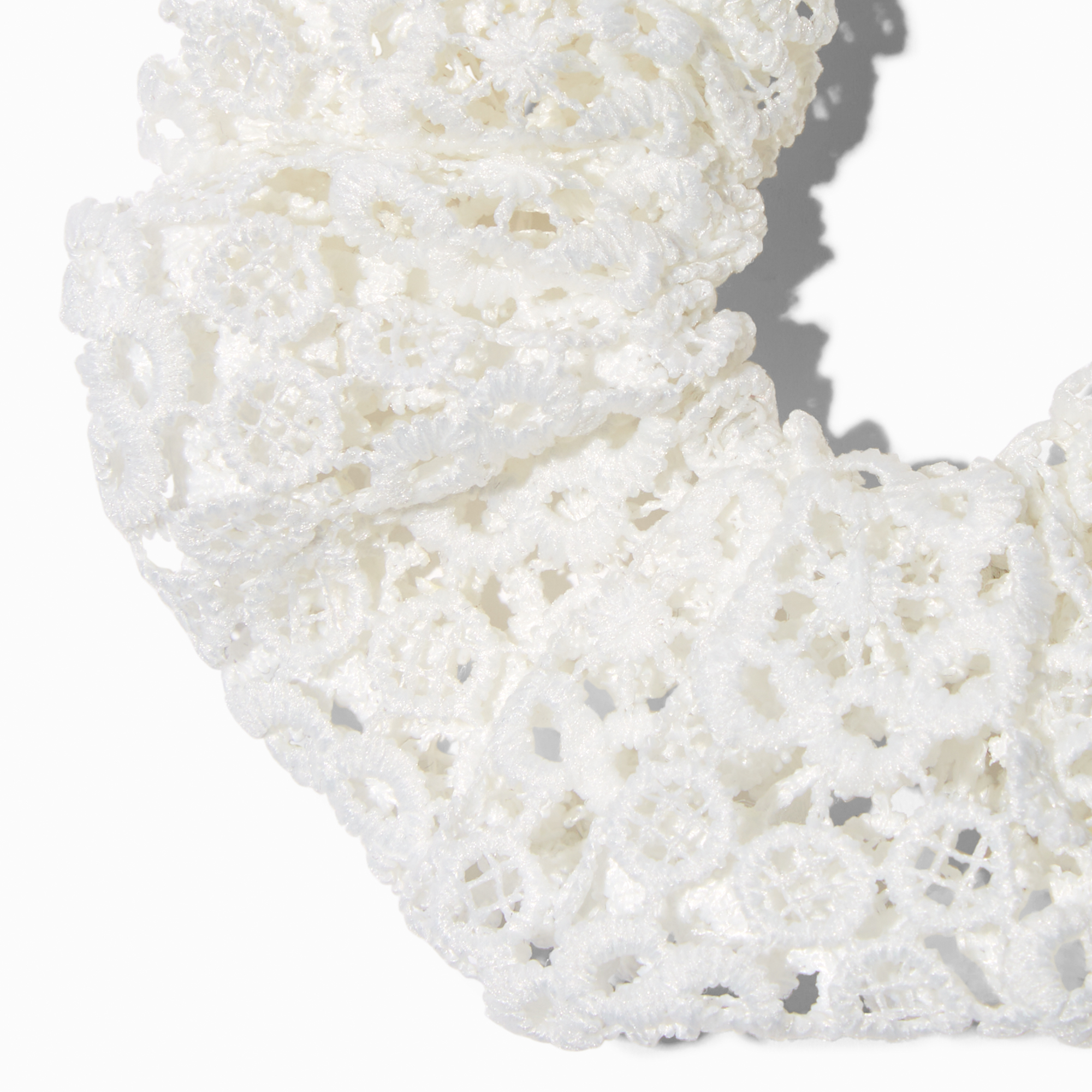 新品未使用 LINEN MEDIUM SCRUNCHIE ホワイト Ribbed White Hair Scrunchie | Claire's US