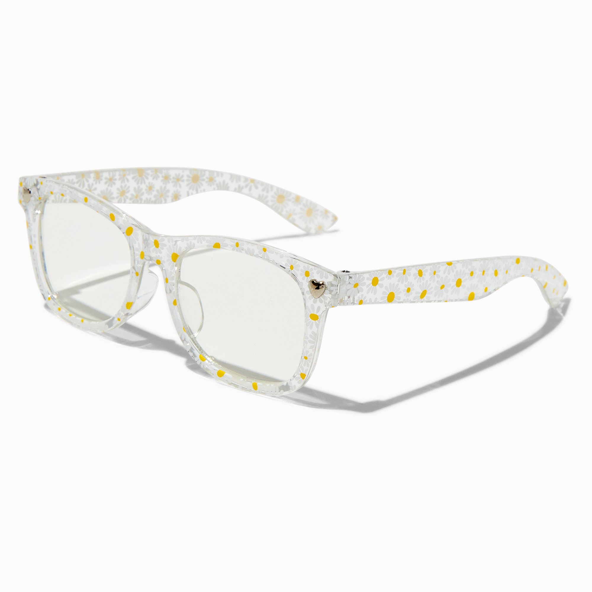 Claire's Club Daisy Rectangular Clear Lens Frames
