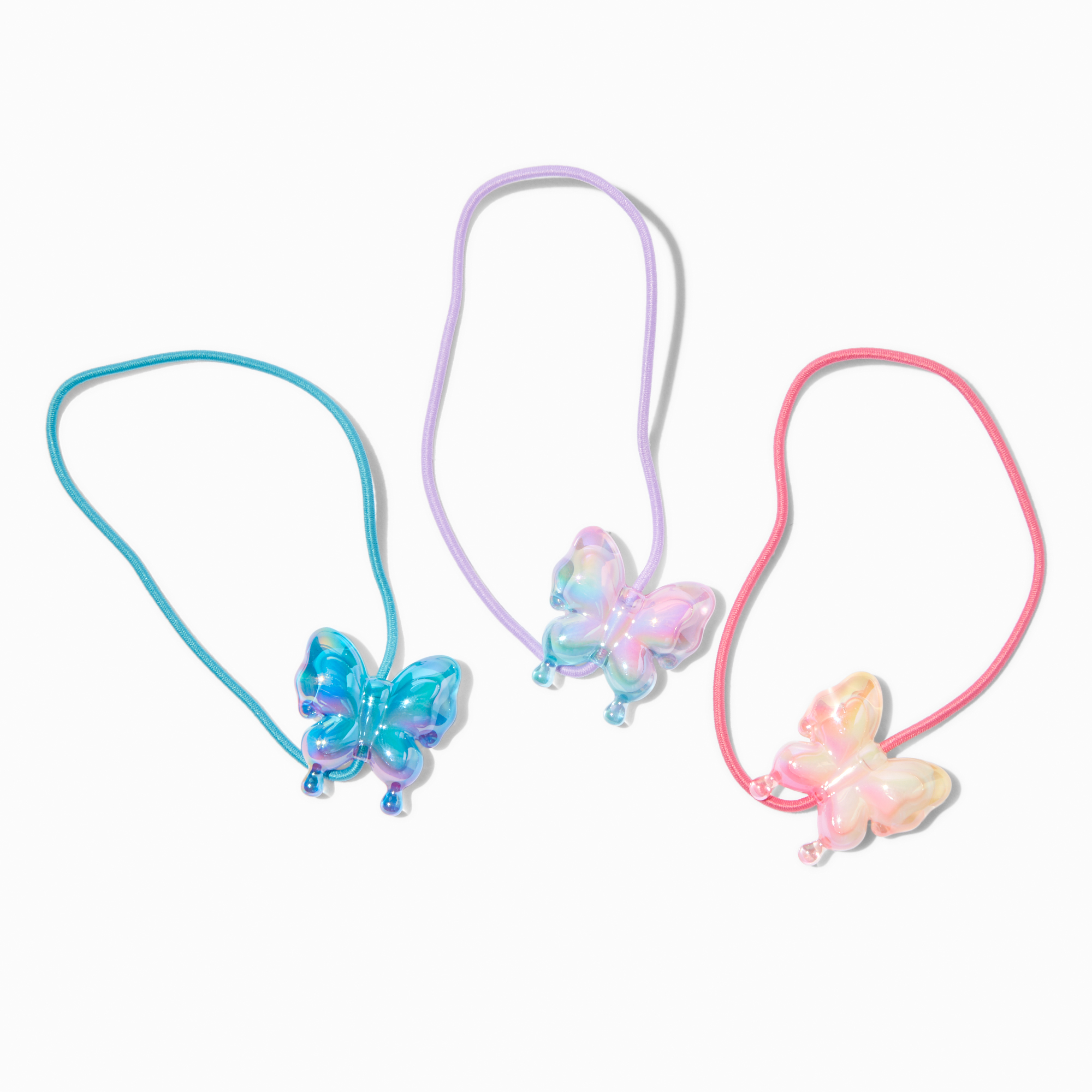 Claire's Club Bubble Butterfly Hair Ties - 6 Pack