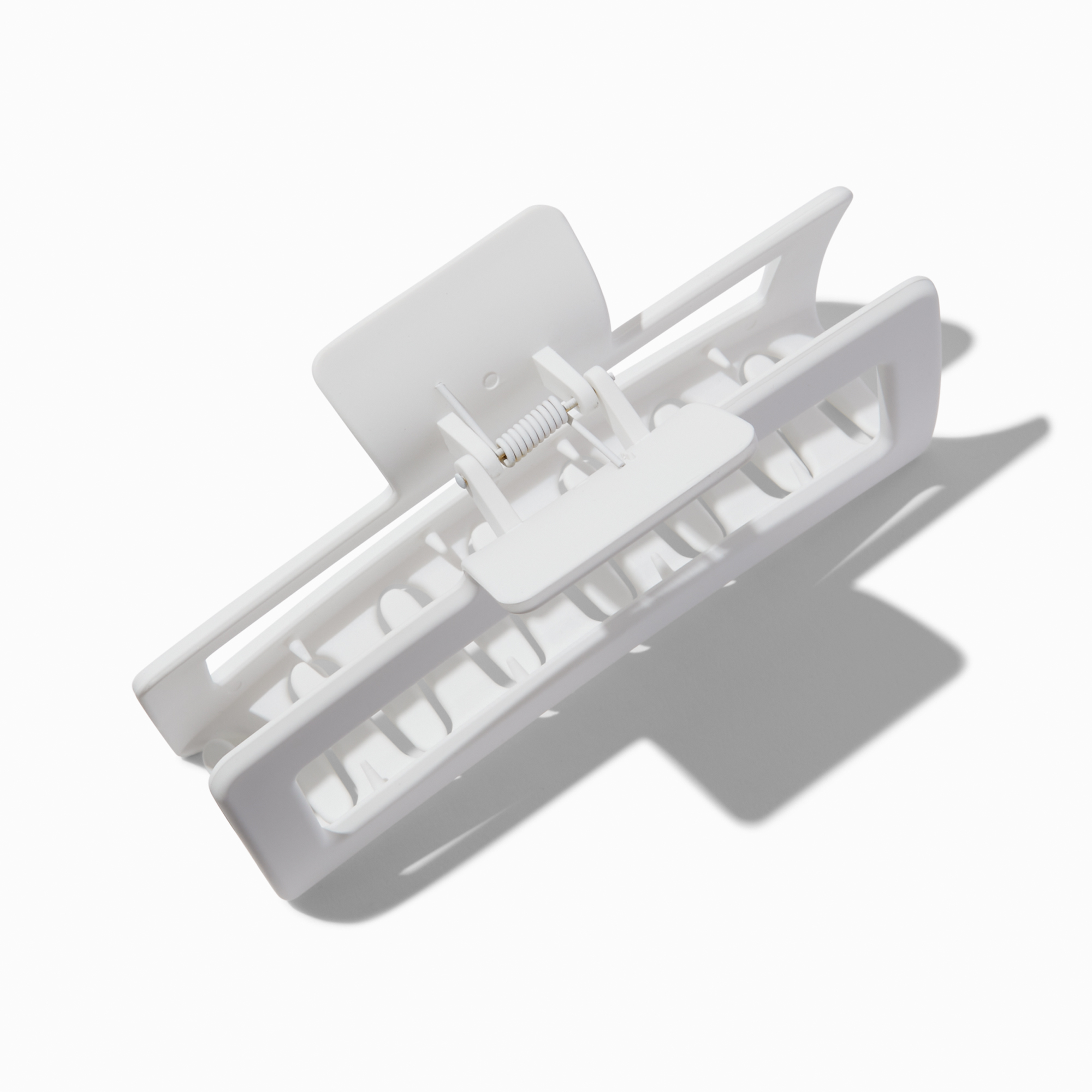 White Extra Large Rectangular Hair Claw