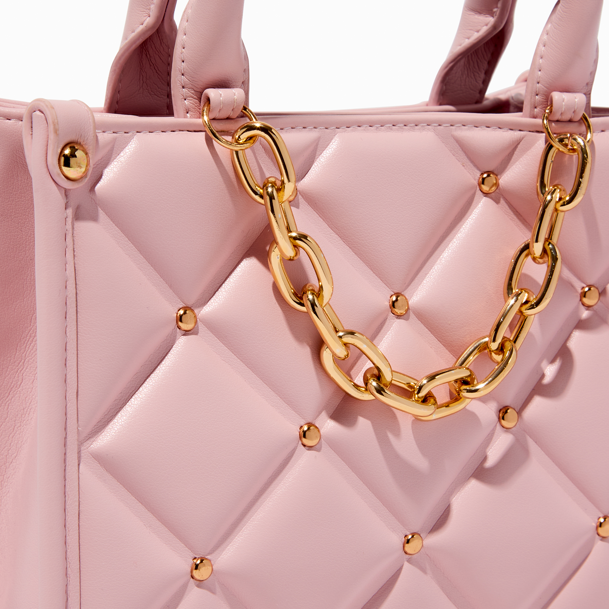 Blush Pink Quilted Crossbody Bag | Claire's US