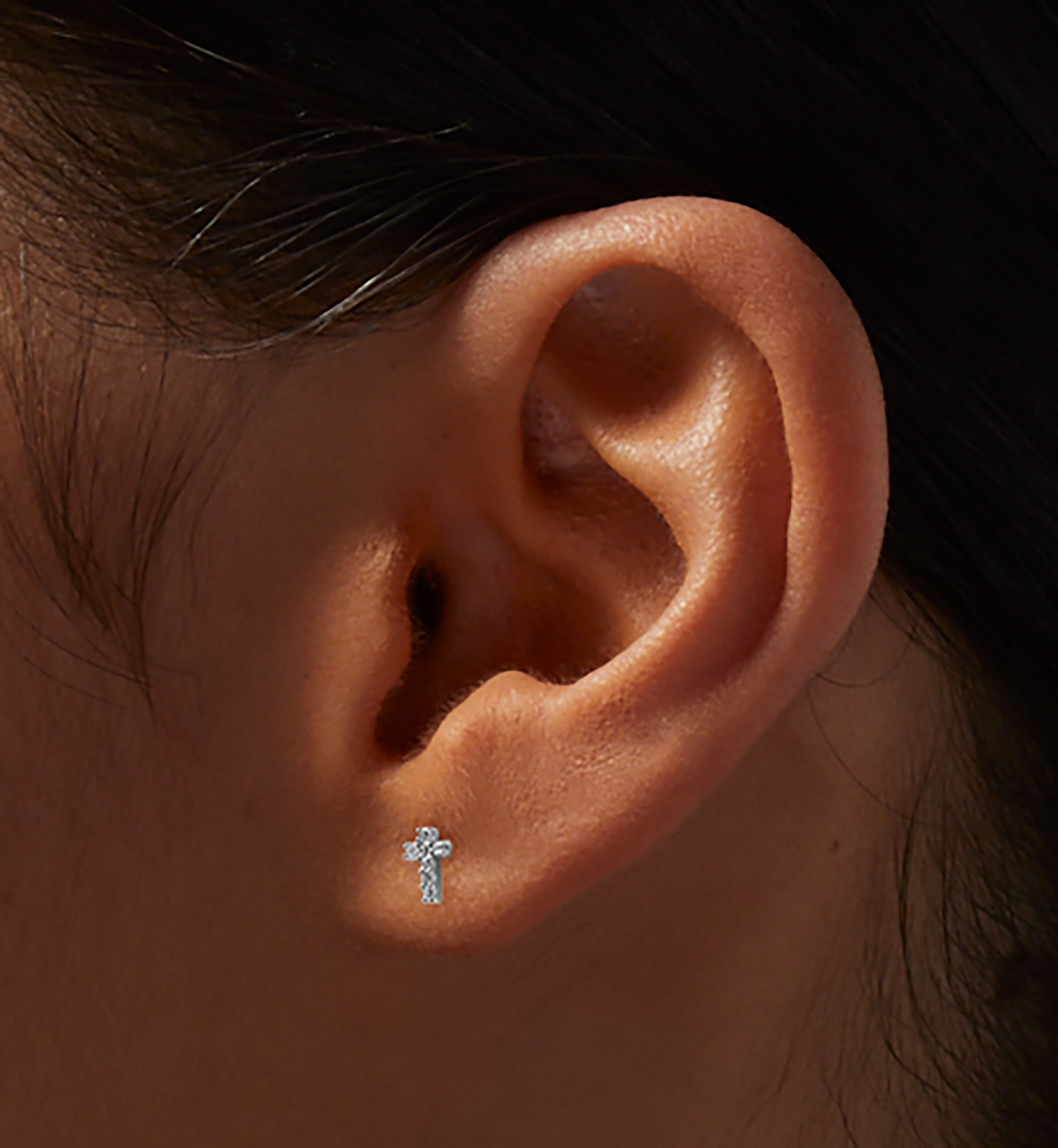 【STONEHENgE】Crossing Silver Cubic Earrings SA24C41F StoneHenge Crossing 14K Earrings SA24C40F Cubic Zirconia 14K
