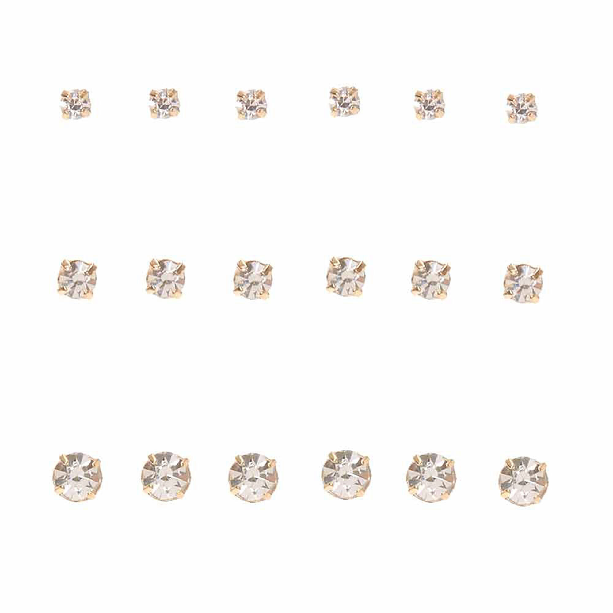 gold tone and plated studs