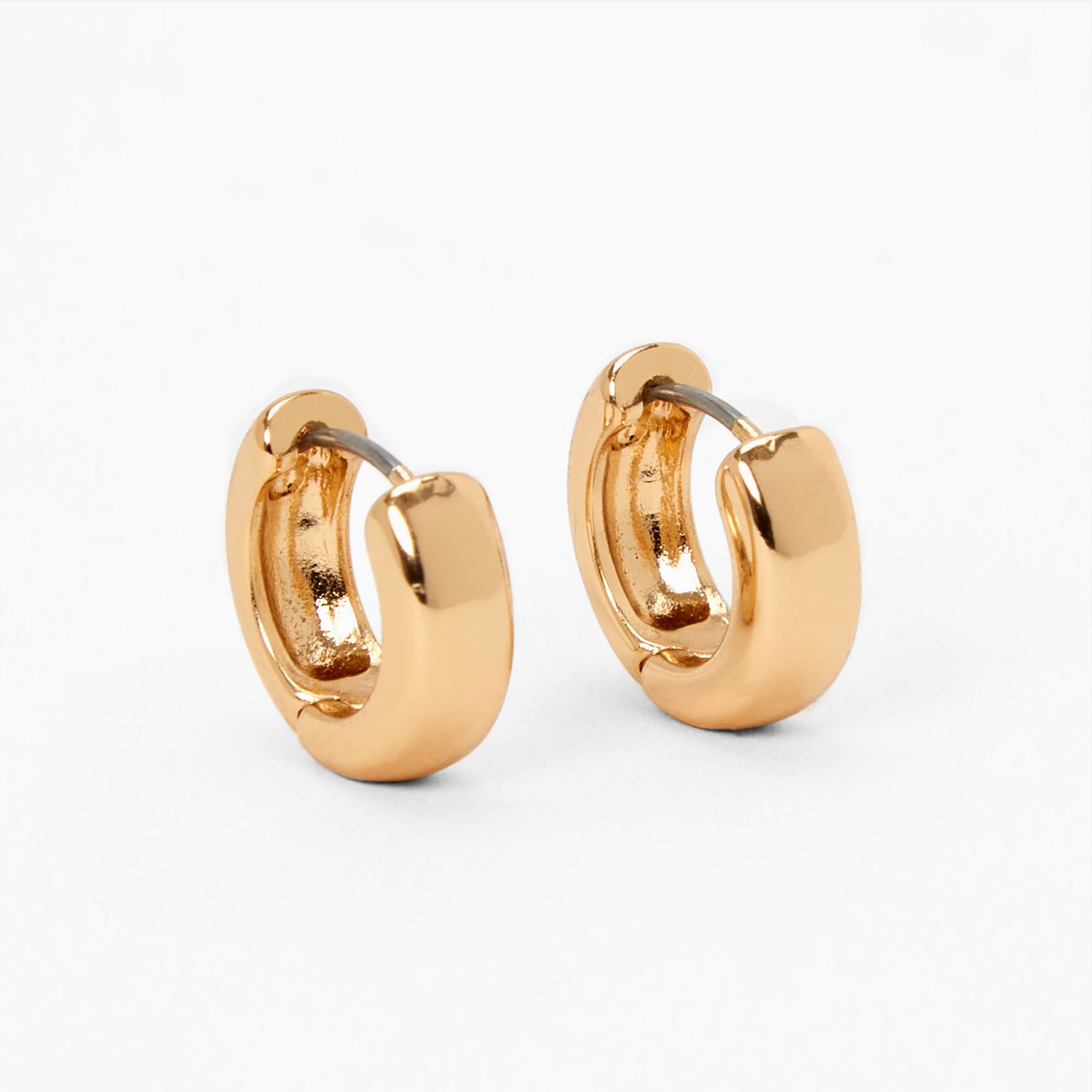 Gold-tone 15mm Huggie Hoop Earrings
