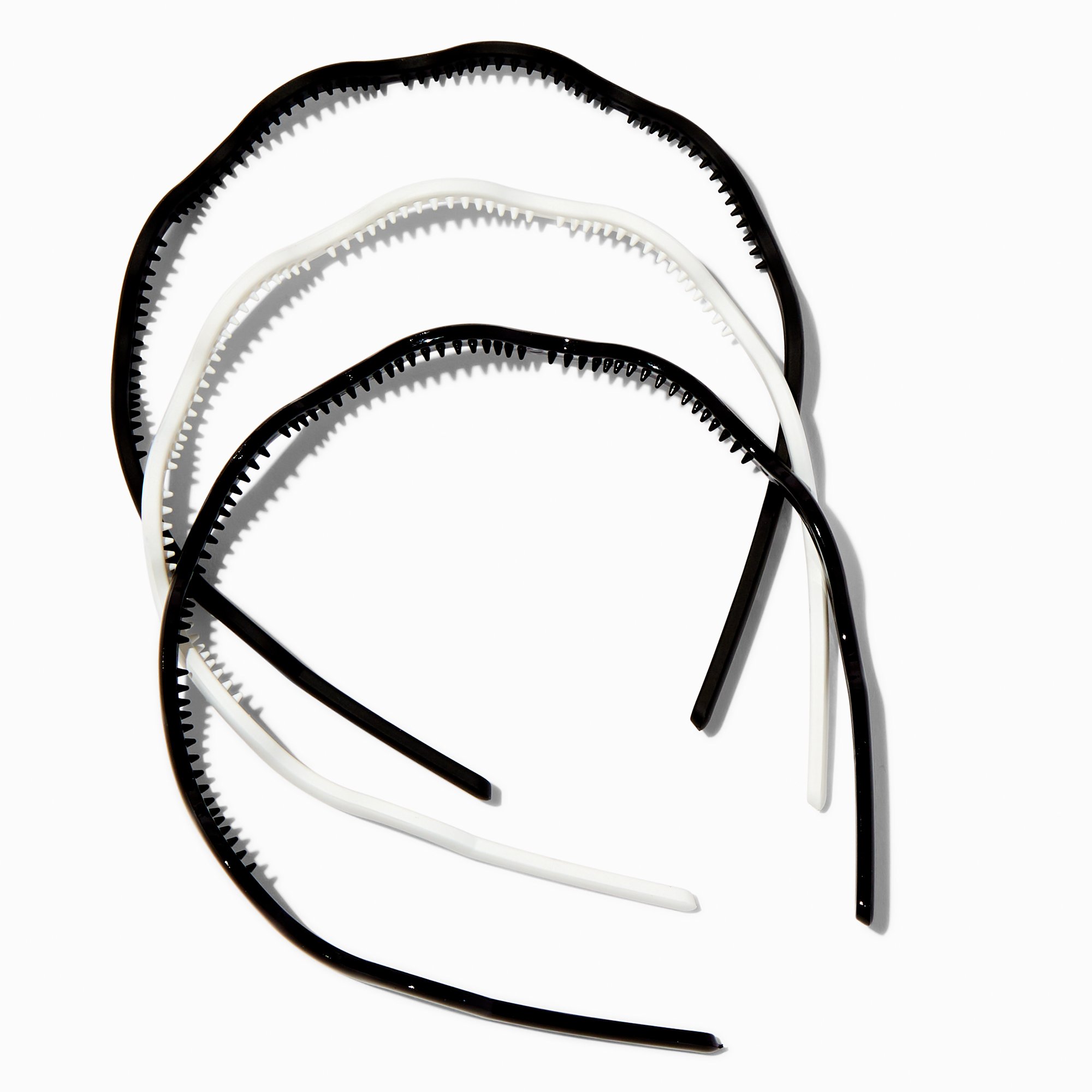 Black & White Zigzag Headbands - 3 Pack | Claire's US