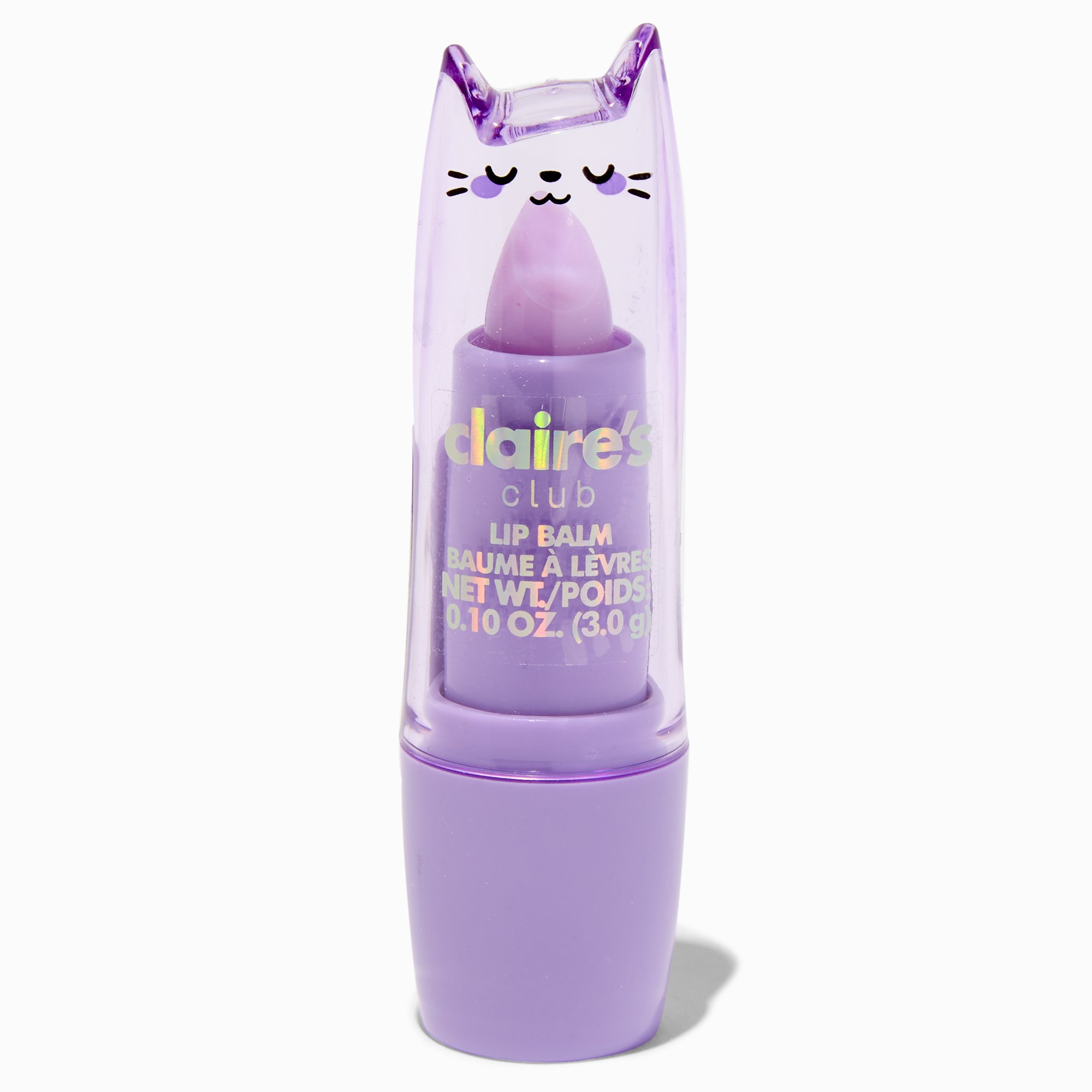 Claire's Club Purple Cat Flavored Lip Balm