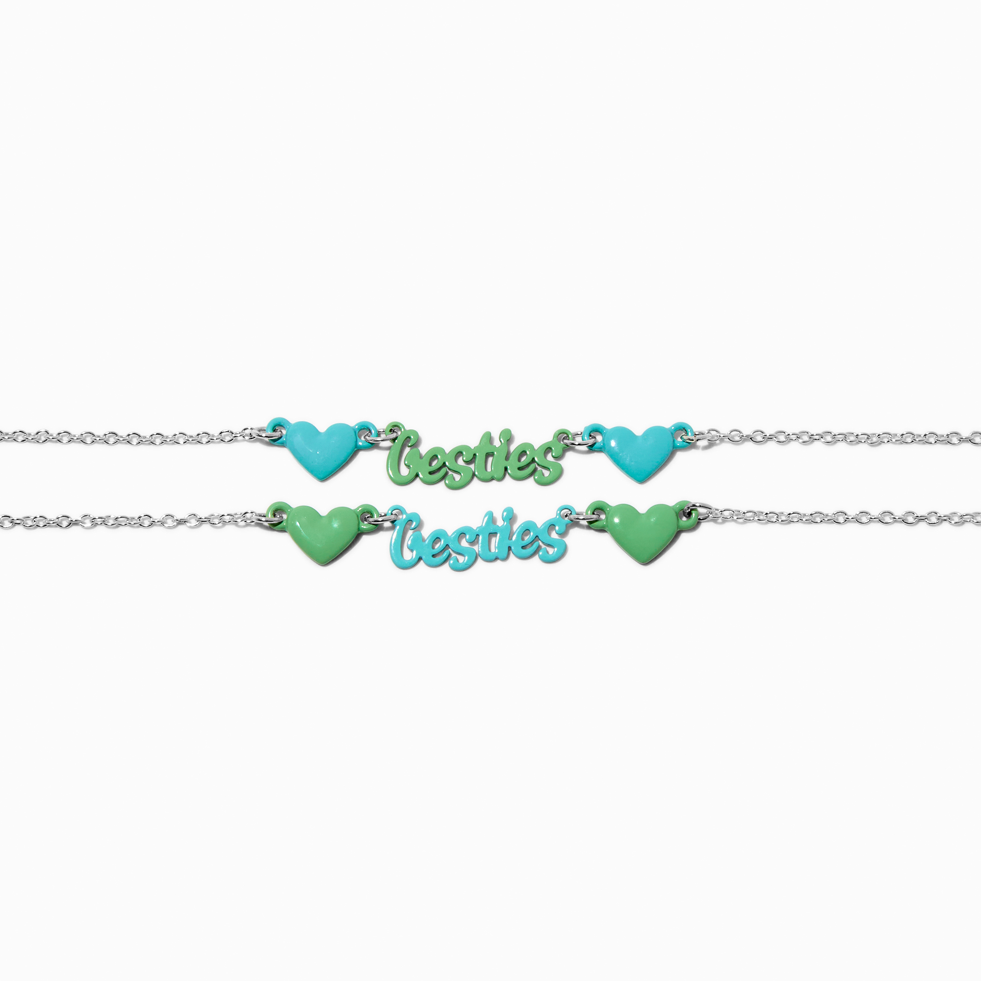 Best Friends Blue & Green Besties Chain Bracelets - 2 Pack