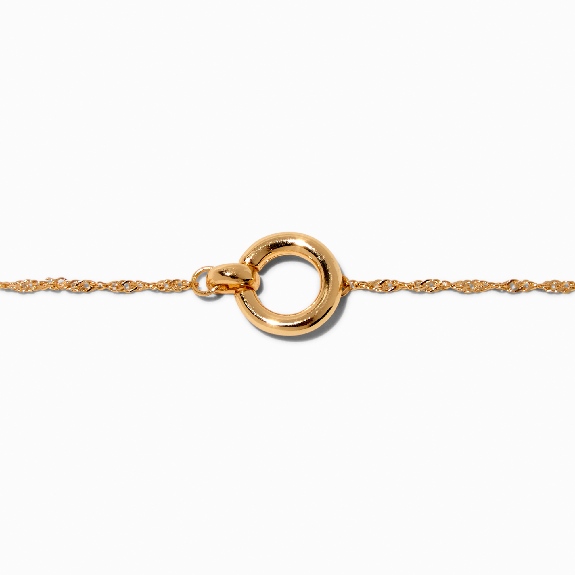 Gold-tone Twisted O-Ring Chain Bracelet