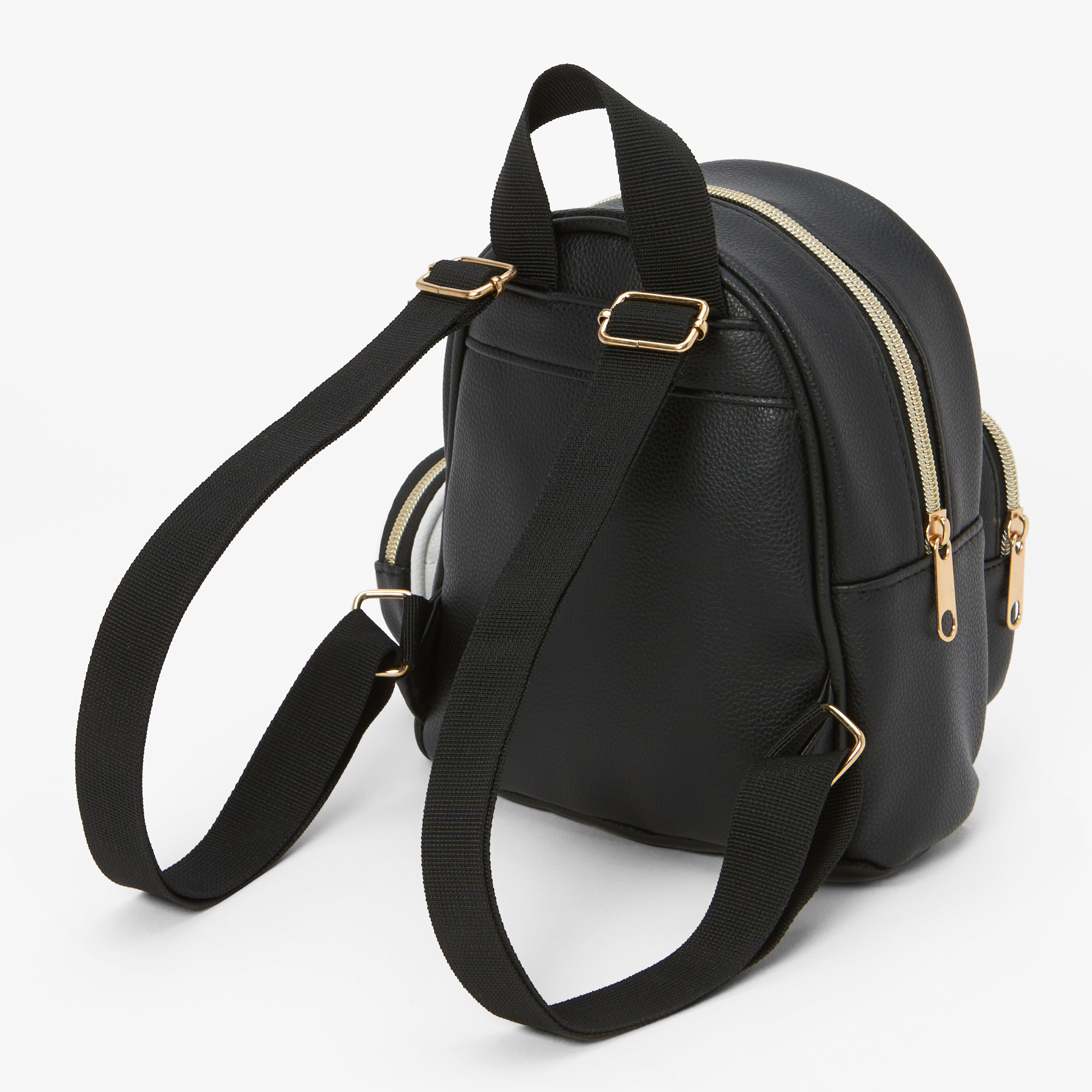 Black & White Quilted Backpack | Claire's US
