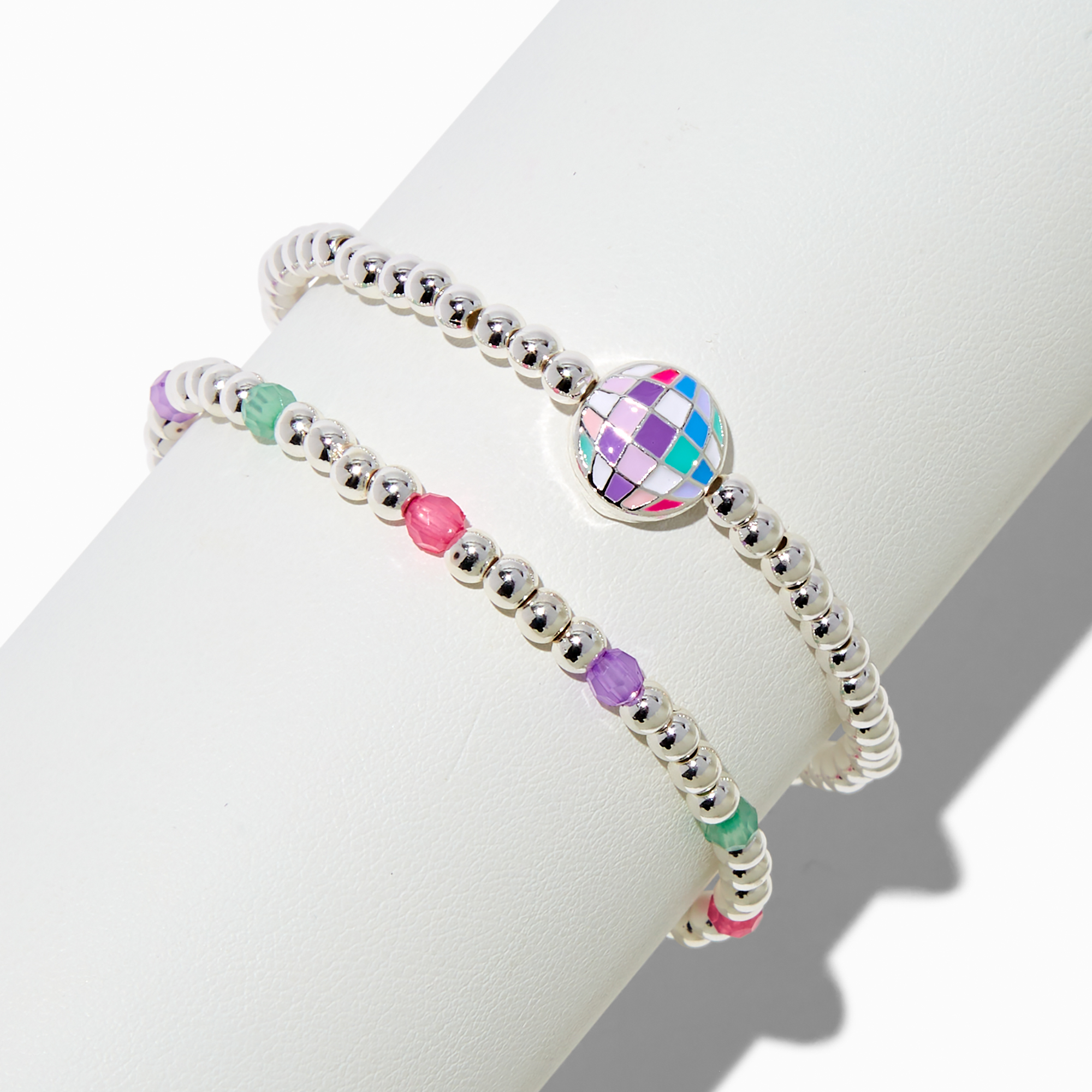 Jeweled Disco Ball Stretch Bracelets - 2 Pack