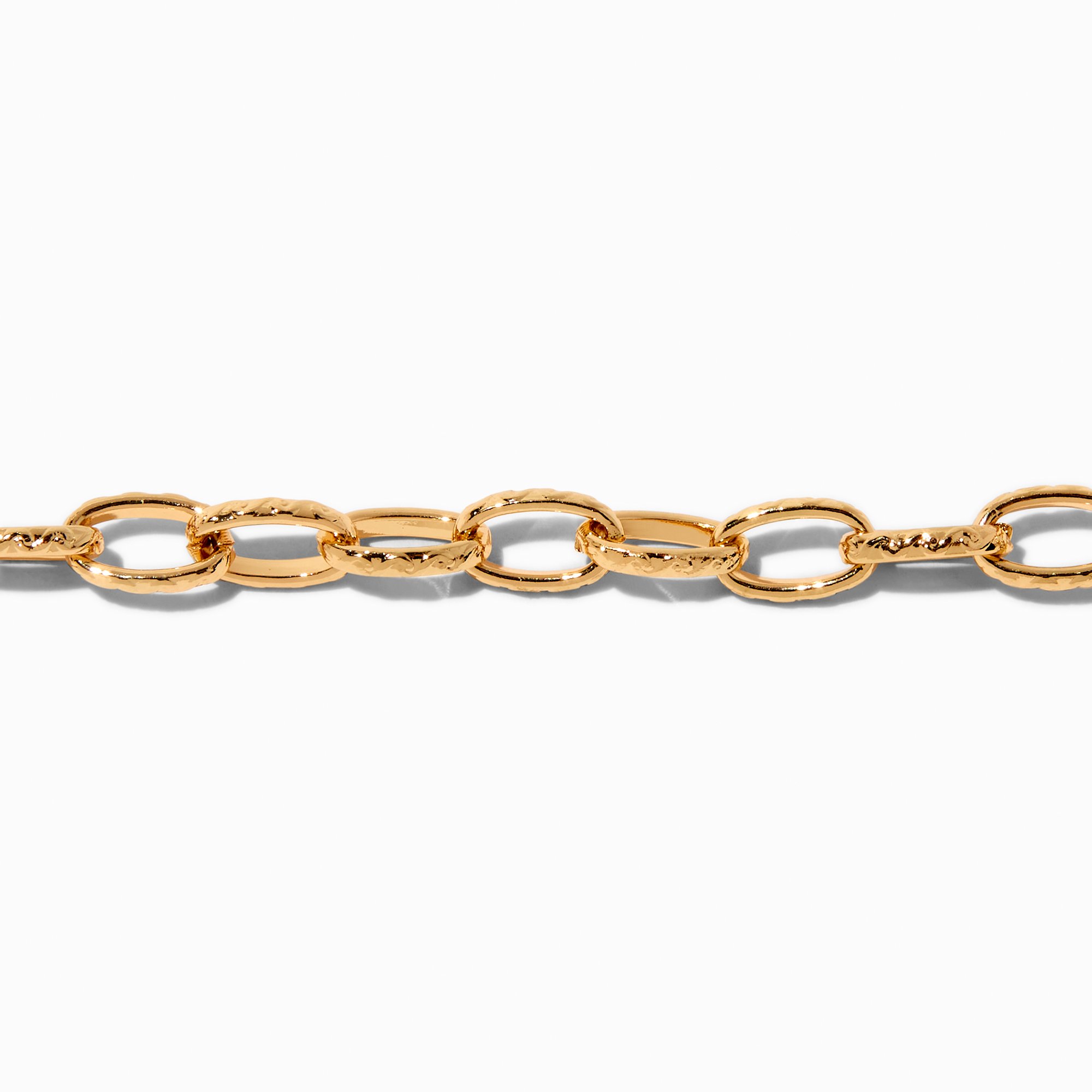 Gold-tone Textured Toggle Chain Bracelet