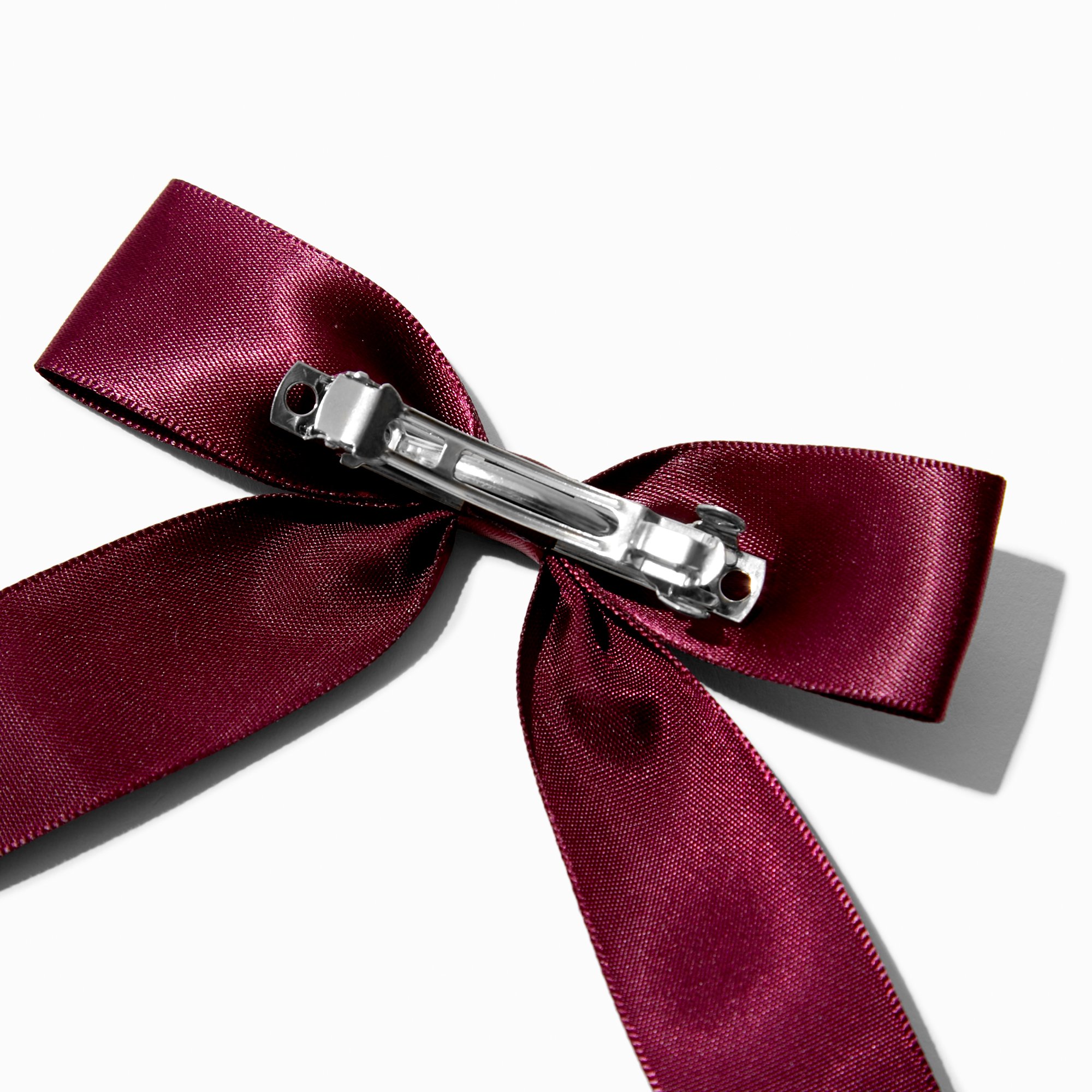 Mixed Burgundy Hair Bow Clips - 4 Pack