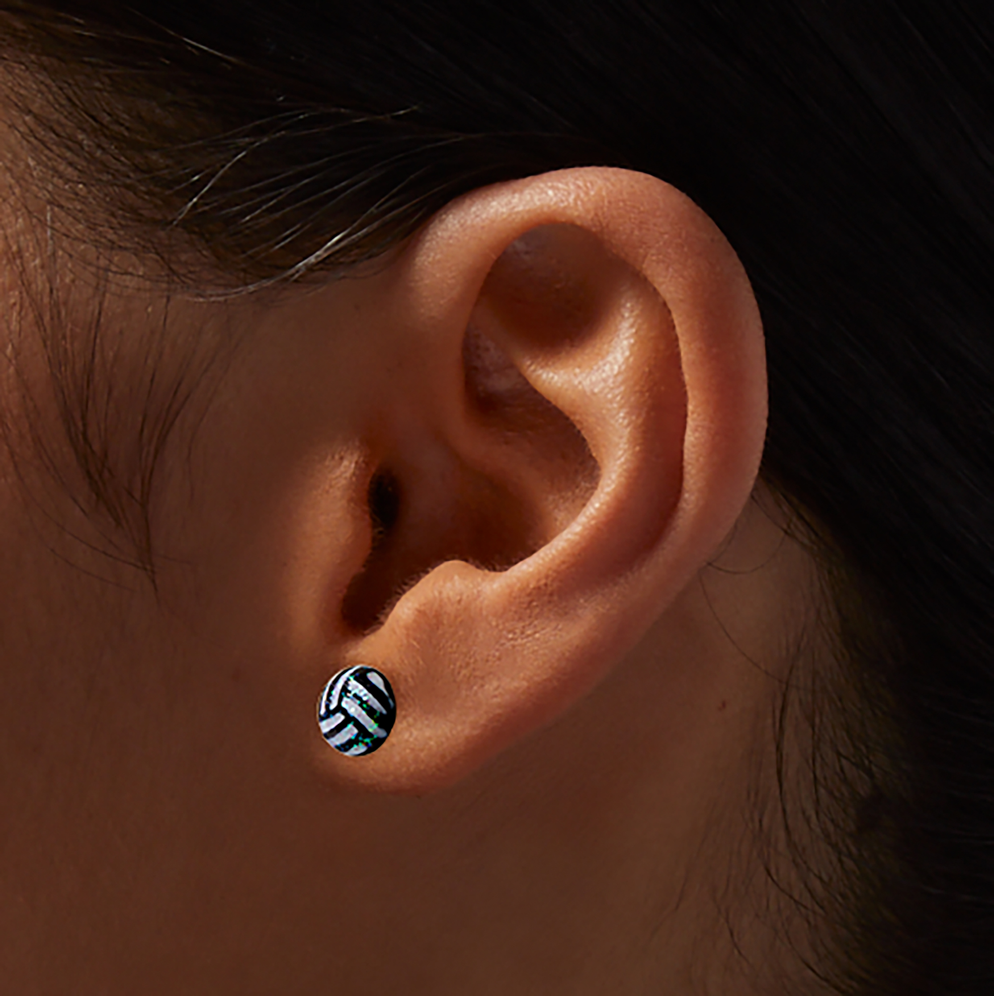Volleyball Player Stud Earrings - 3 Pack