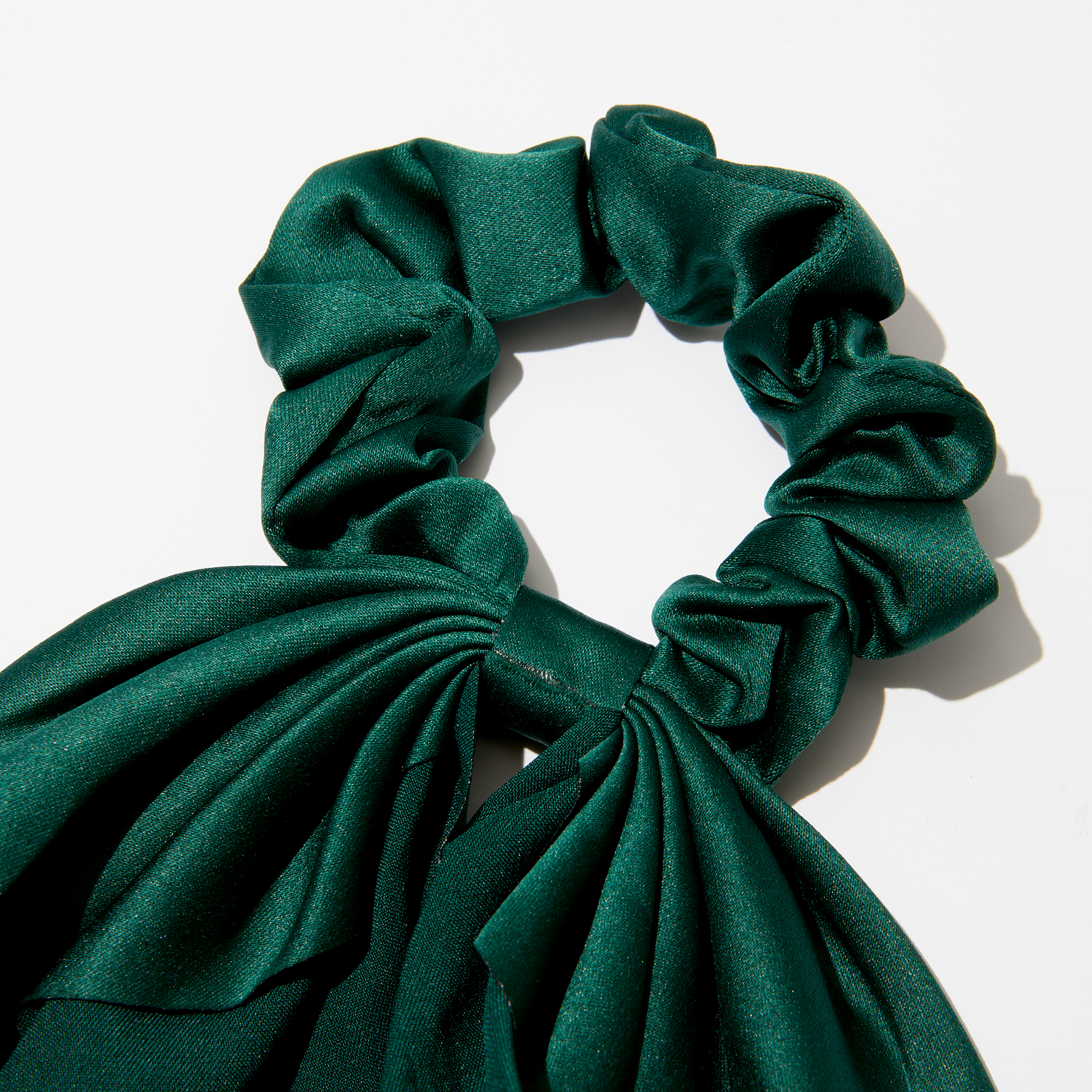 Dark Green Hair Scrunchie Scarf