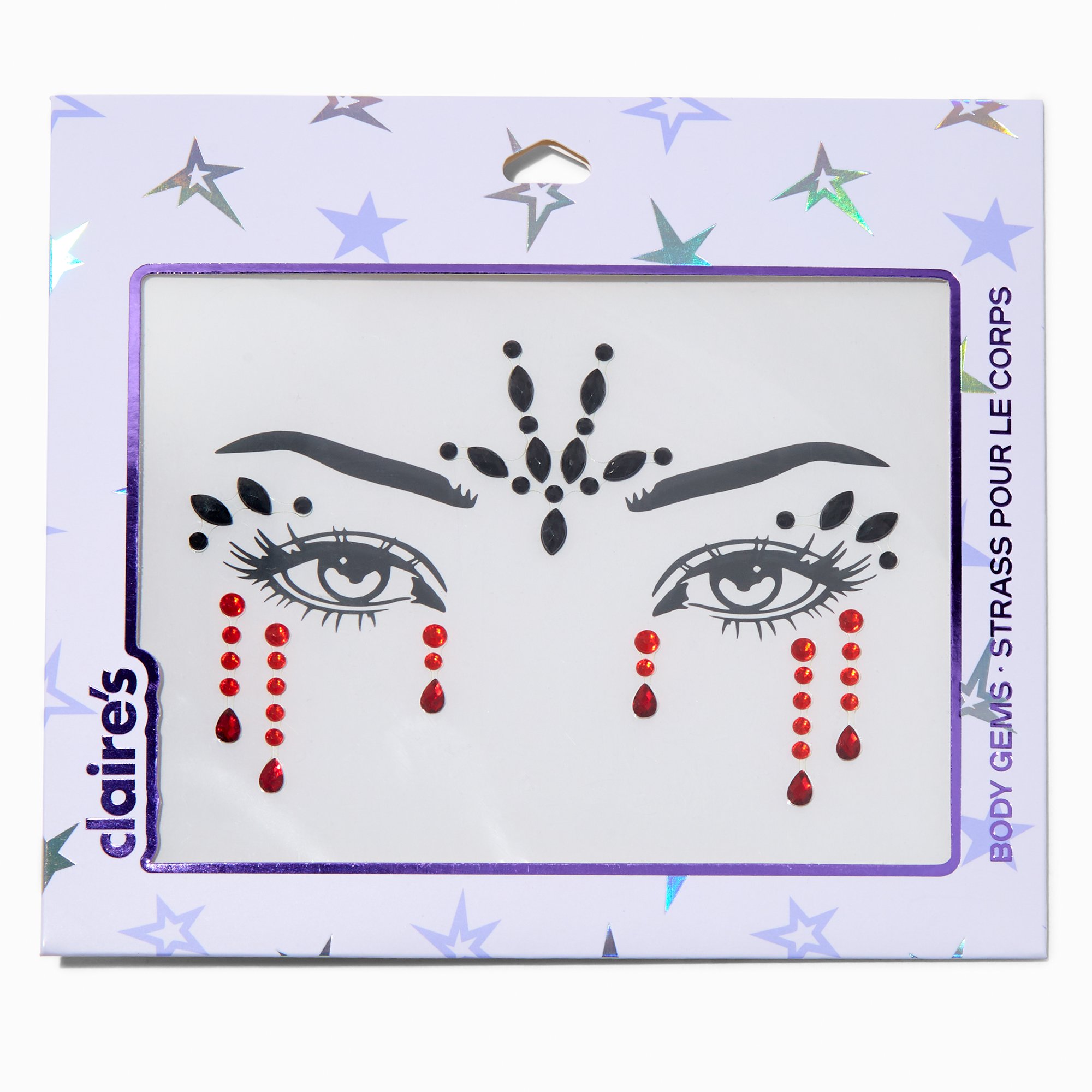 Black & Red Drip Eye Gems